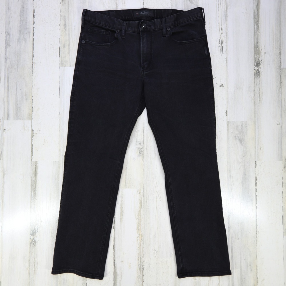 Silver Jeans Mens 34 x 30 Konrad Black Straight Leg Stretch Denim